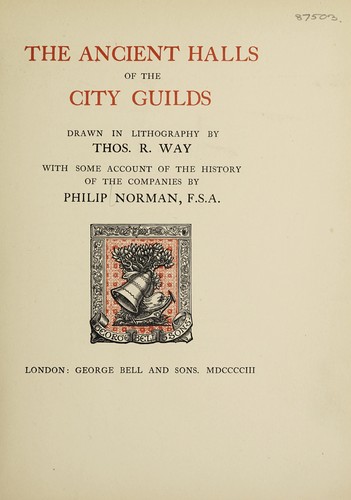 Cover for The ancient halls of the city guilds