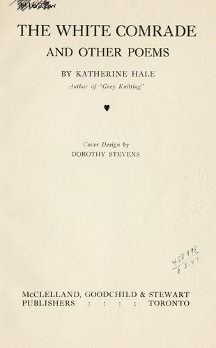 Cover for The white comrade and other poems
