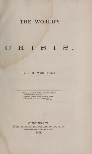 Cover for The world's crisis