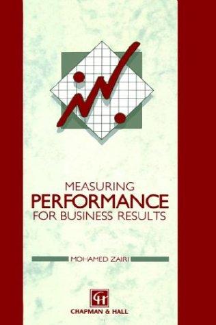 Cover for Measuring performance for business results