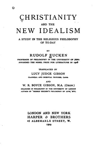 Cover for Christianity and the New Idealism: A Study in the Religious Philosophy of To-day