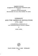 Cover for Germany and the American Revolution, 1770-1800