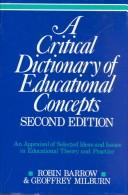 Cover for A critical dictionary of educational concepts