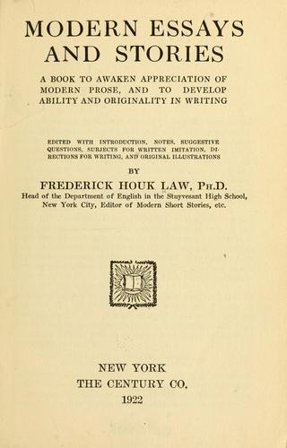 Cover for Modern essays and stories