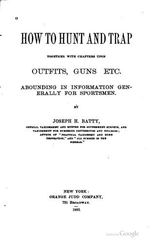 Cover for How to hunt and trap
