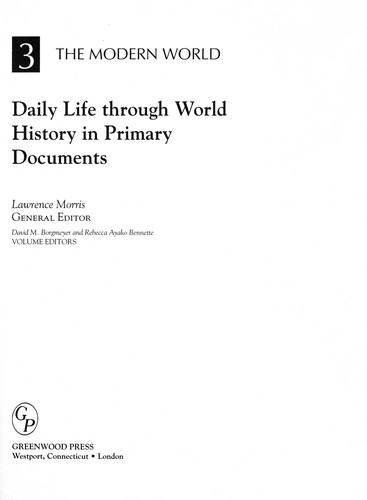 Cover for Daily life through world history in primary documents