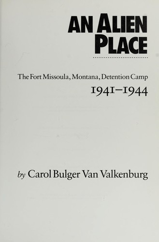 Cover for An alien place