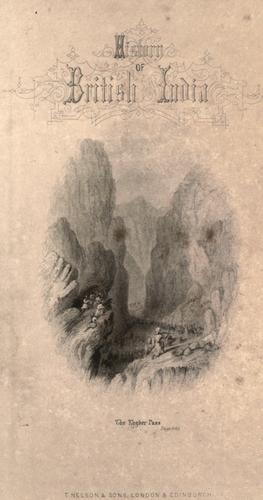 Cover for History of British India