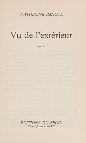 Cover for Vu de l'extérieur