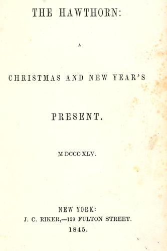 Cover for The Hawthorn