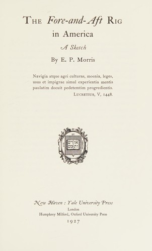 Cover for The fore-and-aft rig in America