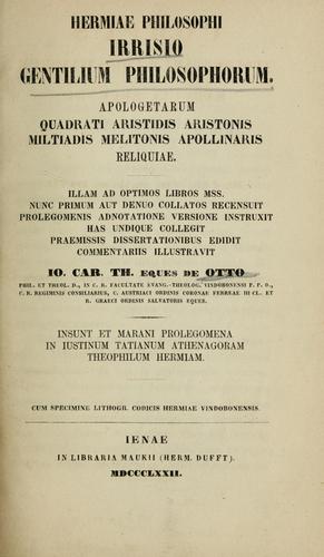 Cover for Irrisio gentilium philosophorum Hermiae