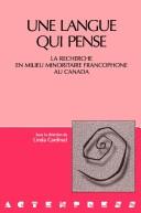 Cover for Une Langue qui pense