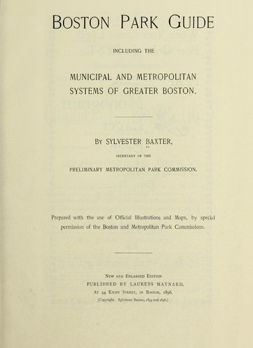 Cover for Boston park guide