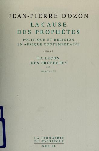 Cover for La cause des prophètes