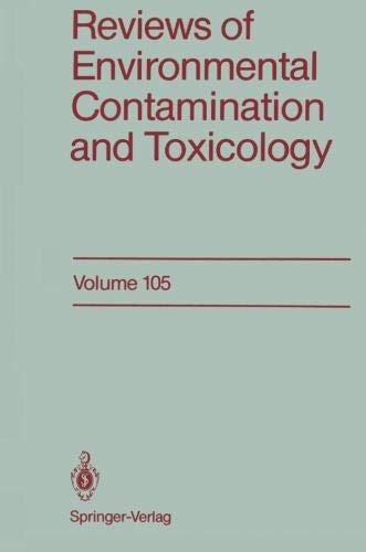Cover for Reviews of Environmental Contamination and Toxicology: Continuation of Residue Reviews