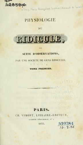 Cover for Physiologie du ridicule