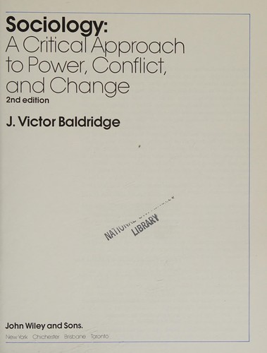 Cover for Sociology
