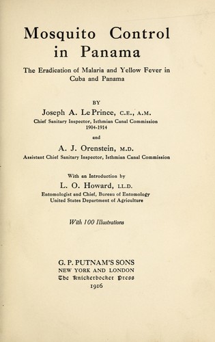Cover for Mosquito control in Panama
