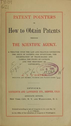 Cover for Patent pointers