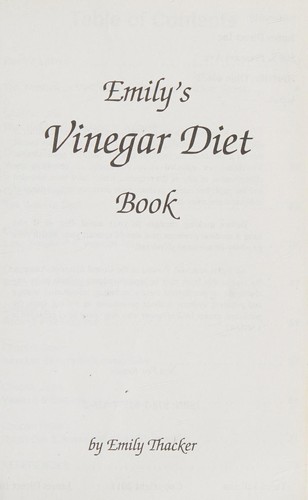 Cover for Emily's vinegar diet book