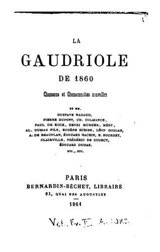 Cover for La gaudriole de 1860