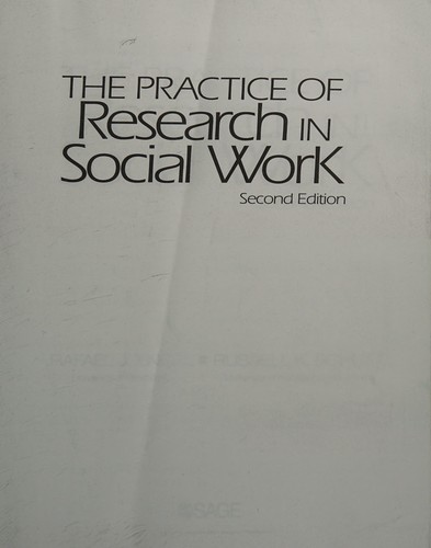 Cover for The practice of research in social work