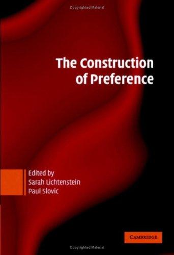 Cover for The construction of preference