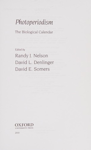 Cover for Photoperiodism