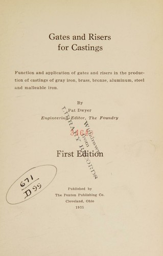 Cover for Gates and risers for castings;