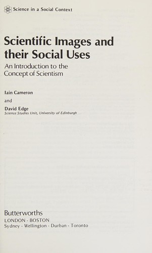 Cover for Scientific images and their social uses
