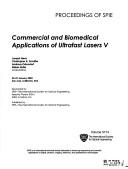 Cover for Commercial and biomedical applications of ultrafast lasers V