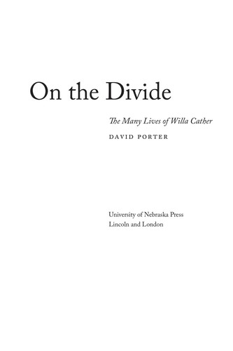 Cover for On the divide