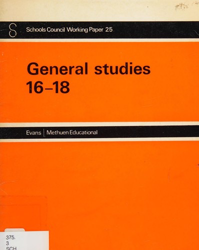 Cover for General studies 16-18.