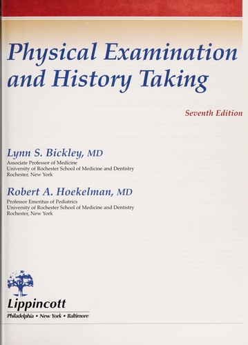 Cover for Bates' guide to physical examination and history taking / Lynn S. Bickley, Robert A. Hoekelman.