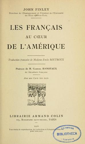 Cover for Les Français au cœur de l'Amérique