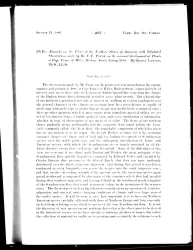 Cover for Remarks on the flora of the northern shores of America