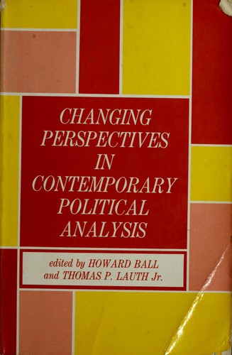 Cover for Changing perspectives in contemporary political analysis