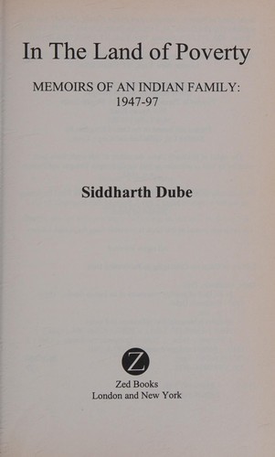 Cover for In the land of poverty