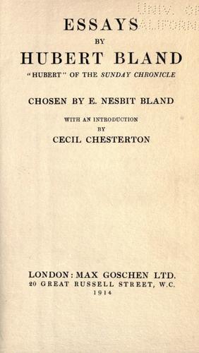 Cover for Essays