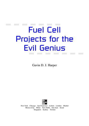 Cover for Fuel cell projects for the evil genius