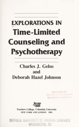 Cover for Explorations in time-limited counseling and psychotherapy