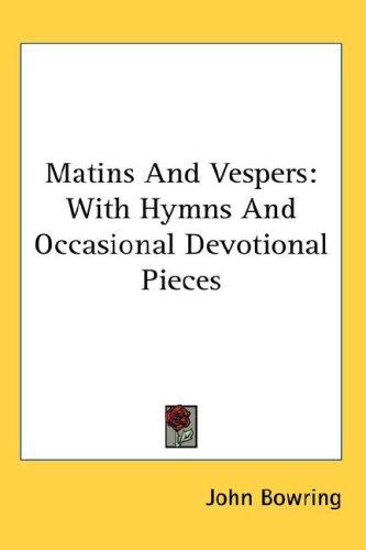 Cover for Matins And Vespers