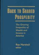 Cover for Back to shared prosperity