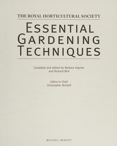 Cover for The Royal Horticultural Society essential gardening techniques