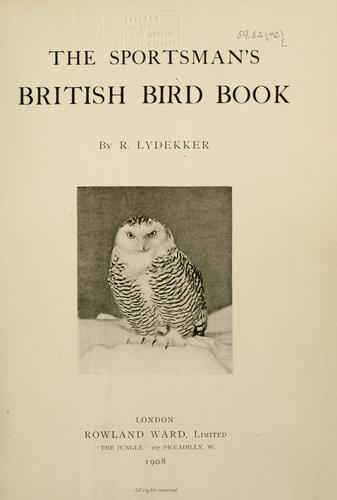 Cover for The sportsman's British bird book