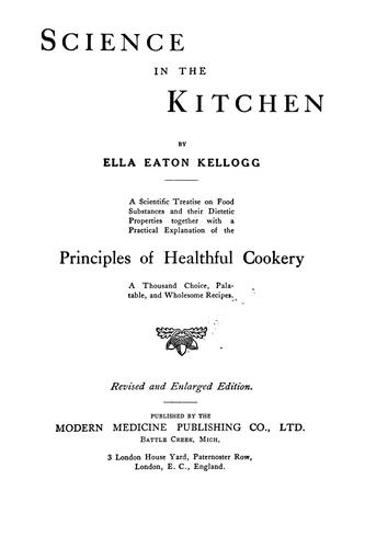 Cover for Science in the kitchen