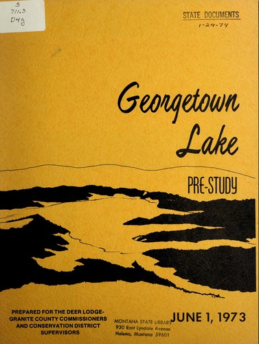 Cover for Georgetown Lake pre-study