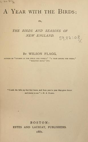 Cover for year with the birds; or, The birds and seasons of New England.