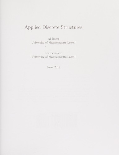 Cover for Applied Discrete Structures